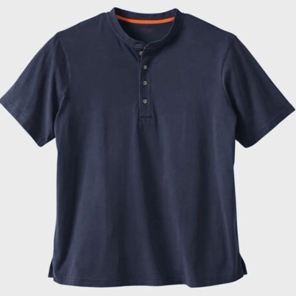 Boulder Creek Trading Company 4XT Navy Blue Henley Shirt